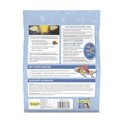 TetraPond Spring & Fall Diet Floating Pond Sticks, 1.72-Pound
