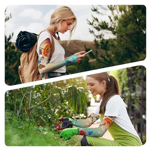 YPHCDO Gardening Sleeves for Women Farm Sun Protection Thorn Proof Cooling Arm Sleeves to Cover Arms for Garden Sports — view 5