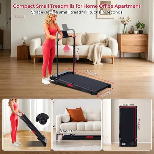Walking Pad with Handle Bar, 350LBS Electric Treadmill for Home — view 5