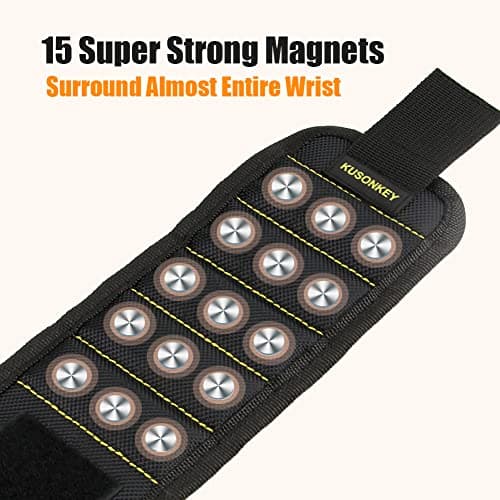 Gifts for Christmas Stocking Stuffers for Men,KUSONKEY Magnetic Wristband Tool Gift for Men Who have Everything,Wrist Magnetic Screw Holder with Strong Magnets for Holding Screws Tool for Electrician