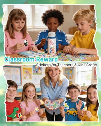 Coostiksy 102 Pcs Cute Cartoon Animal Stickers Pack for Kids Girls Adults — view 4