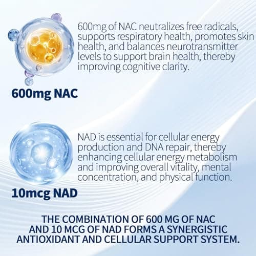 SEAFLEX NAC 600mg Non-GMO, Gluten Free,Organic NAC Supplement N-Acetyl Cysteine Capsules with NAD+ for Cellular & Lung Health, 300 Softgels