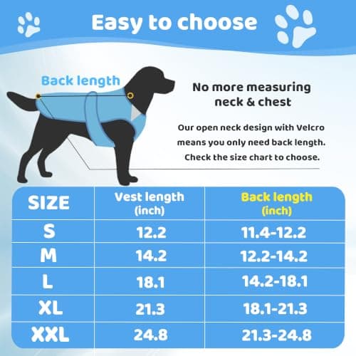 Tikibest Summer Dog Cooling Vest - Lightweight Dog Cooling Jacket, Breathable Shirt for Walking, Outdoor Hunting Training and Camping (M) — view 5