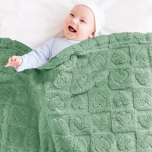 Yurhap Heart Baby Blanket, Love Plush Fleece Baby Blankets for Boys Girls — view 2