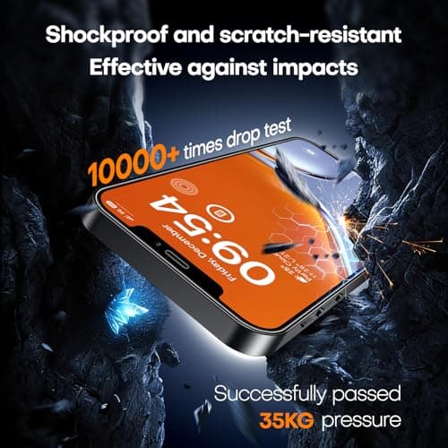 TAURI 4 in 1 for iPhone 12 / iPhone 12 Pro Screen Protector, 3 Pack Tempered Glass Film + 1 Dust Free Easy Installation Tool, Bubble Free Micro-curved Edges HD Screen Protector for iPhone 12 — view 4