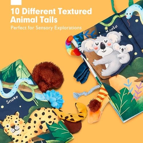 hahaland Baby Books 0-6 Months,Infant Tummy Time Toy Sensory Toys 6 to 12 Months Touch Feel Book Travel Toy Gifts for Boy Girl 0-3 Month Baby Shower Birthday Easter Basket Stuffers (Single) — view 4