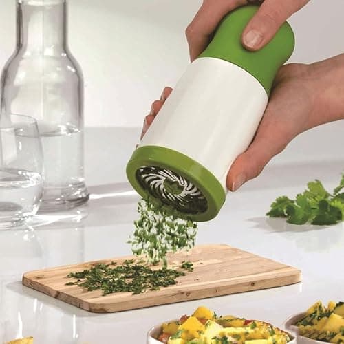 Manual Herb Grinder, Stainless Steel Blade Cilantro Parsley Chopper for Salad Garnish — view 3