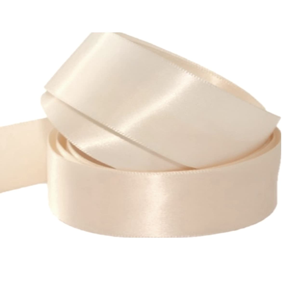 Double Sided Satin Ribbon Size 25mm x 10 Meters, Perfect for Gifts Wrap Sew Party, Decorations Events Dress Wedding Christmas Crafts, Bows Car, DIY, Bouquets, Cake More (25mm - 10Meters, Cream)