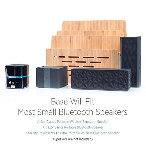 MobileVision Wood Charging Station Stand and Multi Device Organizer Charging Dock for Cell Phones, Tablets, & Electronic Devices — view 2