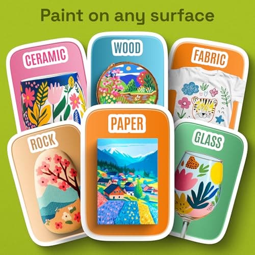 ARTISTRO 24 Acrylic Paint Markers - Paint Pens for Drawing - For Fabric, Rock, Glass, Wood, Molds - Arts & Crafts Gift for Adults, Teens, Kids, Classroom Must Haves & School Supplies — view 3