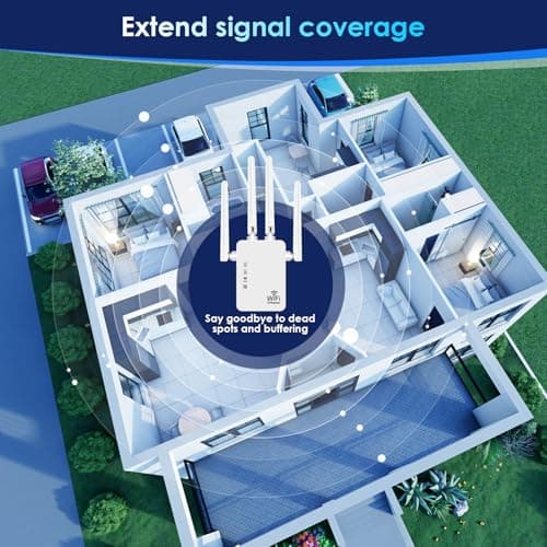 WiFi Extender Signal Booster-2.4GHz 300Mbps WiFi Booster for Home,Covers Up to 9999 Sq. Ft. Whole Home WiFi Coverage Easy Setup,Ethernet Port & Access Point,ejrgj6269 — view 2
