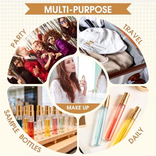 Mini Glass Spray Bottle 20pcs 5ml Clear Spray Bottle Empty, Fine Mist Refillable Mini Perfume Spray Bottle, Perfume Atomizer, Travel Spray Bottle For Hair, Small Empty Sample Containers Portable — view 5