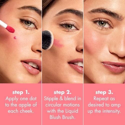 e.l.f. Camo Liquid Blush Brush, Angled Blush Brush Ideal For Applying & Blending Colors On Cheeks, Soft, Dense Bristles, Vegan & Cruelty-free — view 3