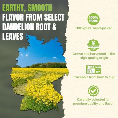Hiihone Dandelion Root & Leaf Tea Bags 60 Count – Caffeine-Free Dandelion Herbal Tea, Supports Liver Cleanse, Detox & Digestion, Roasted Dandelion Root Tea, Natural Non-GMO — view 4