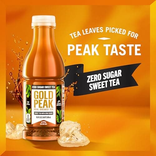 Gold Peak Iced Tea, Zero Sugar Sweet Tea Bottles, 16.9 fl oz, 6 Pack — view 5