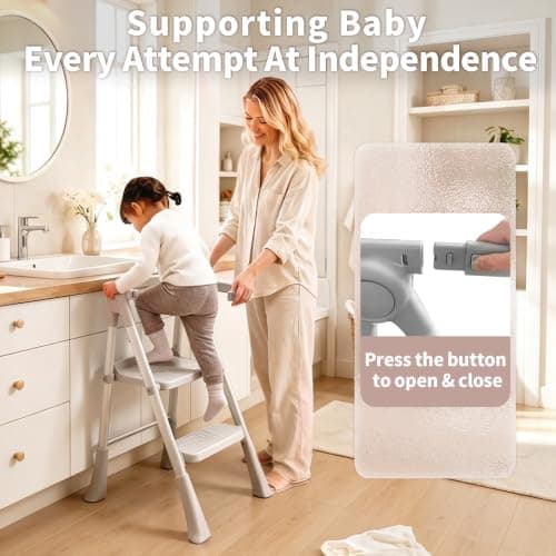 Foldable Toddler Standing Tower, Kitchen Helper Stool for Kids 1.5-6 Years — view 4