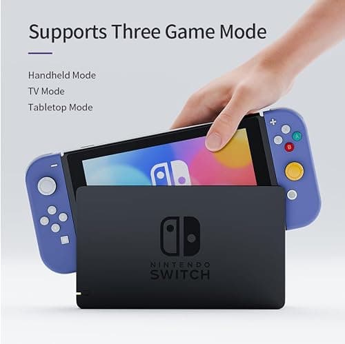 Tideal Set of Replacement Controller for Nintendo Switch - Compatible with Nintendo Switch (1) / OLED/Lite - Dual Vibration/Motion Control / 6-Axis Gyro (Purple) — view 2