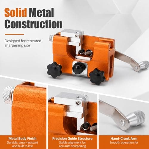 2026 New Klampero Chain Sharpener, Chain Saw Sharpener Tool, Portable Hand Crank Chainsaw Chain Sharpener Set, Portable Household Hardware Tool, for Chain Sharpening — view 5