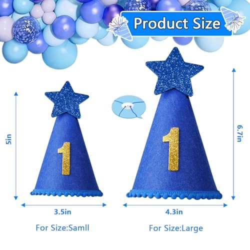Agroon Dog Birthday Party Supplies, Blue Dog Birthday Set with Hat Bandana Numbers for XLarge Large Boy Pets Puppy — view 4