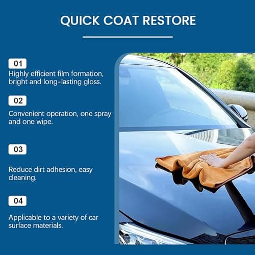 Gyonwt 2PCS Nano Quick-Coat Restore, Quick Coat Restore Coating Spray, Advanced Automobile Quick-Acting Coating Agent, Multi-Functional Coatings Renewal Agent Spray with Dust Proof for Car — view 2