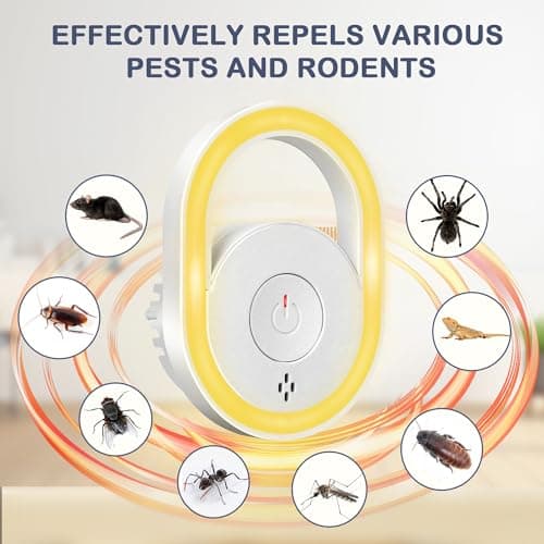 2026 Upgraded Ultrasonic Pest Repeller 6 Packs, Mice Repellent for House, Indoor Ultrasonic Repellent for Mites Rodent Bugs Roaches Insects Spiders Mice Flies Cockroach, 4 Modes