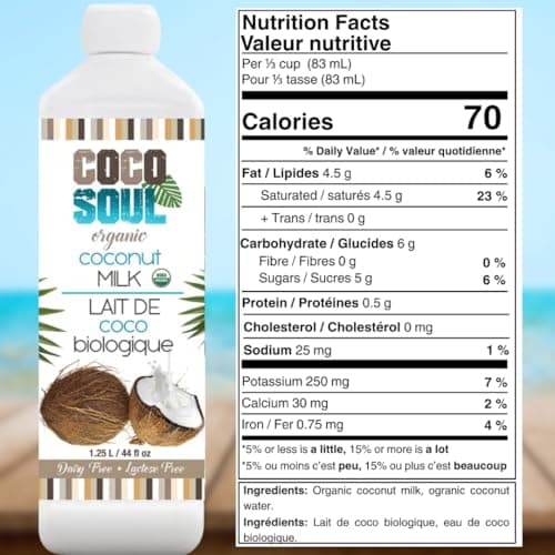 Coco Soul Organic Coconut Milk (6 X 1.25L = 7.5 L)