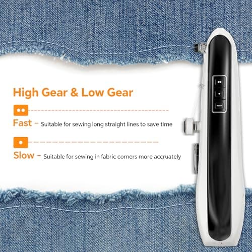 Bearfire Handheld Sewing Machine Heavy Duty & Portable, 2-Speed Mini Sewing Machine with Sewing Kit & Storage Bag for Beginners, Adults, DIY, Home, Travel, Quick Clothing Repairs — view 2