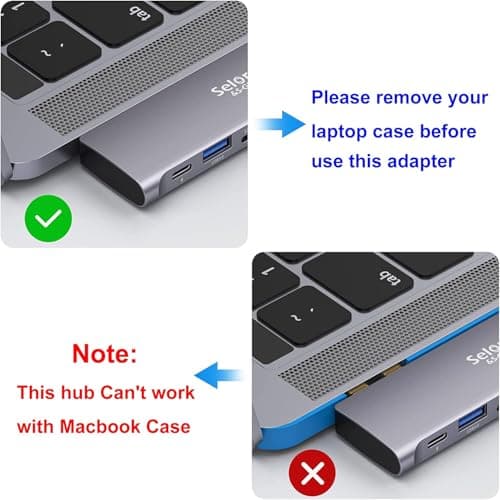 USB C Adapter for MacBook Pro/Air M1 M2 M3 2021 2020 2019 13" 15" 16", 6 in 1 USB-C Hub MacBook Pro Accessories with 3 USB 3.0 Ports,USB C to microSD/SD Card Reader and 100W Thunderbolt 3 PD Port — view 4