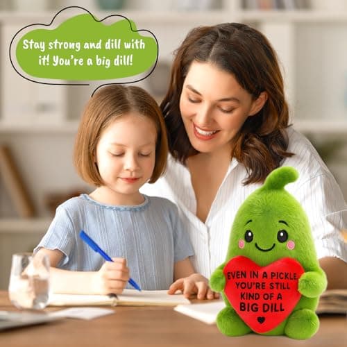 LuoHere Positive Support Pickle Gifts Mothers Day for Sister Friend Teens Mom Dad Birthday Gifts for Women Men Boss Coworkers Inspirational Travel Graduation Gift Healing Stress Relief Items