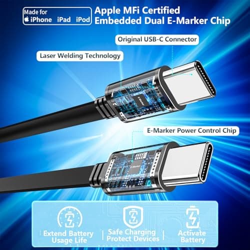 [Apple MFi Certified] Retractable Car Charger, Linocell 120W USB C Car Charger Dynamic Power Adapter 4 in 1 PD/QC Type C Fast Charging Cigarette Lighter for iPhone 17/17 Pro Max/16 Pro/15/Galaxy/Pixel — view 2