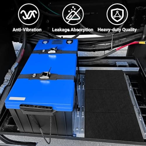 3 Pcs Battery Protector Mat, 8 X 12 Inches Battery Acid Absorber Mat, Anti Shock and Corrosion Mat for Battery, Anti Vibration Pads for Rvs, Cars, Boats and Trucks (3) — view 3
