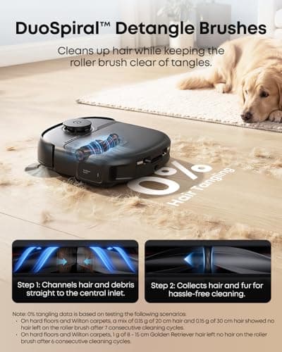 eufy New 2026 Robot Vacuum, C28 Omni, Upgraded from eufy X10 pro Omni, HydroJet Self-Cleaning Roller Mop, 15,000Pa Suction, All-in-1 Station,Tangle-Free,Auto Mop Washing&Drying, AI Obstacle Avoidance — view 4