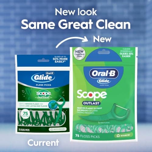 Oral-B Glide Mint Dental Floss Picks with Long Lasting Scope Flavor, 75 Picks — view 3