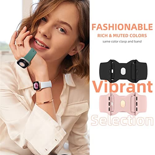Maledan Compatible with Apple Watch Band 38mm 40mm 41mm 42mm 44mm 45mm 46mm 49mm Women Men, 6 Pack Silicone Sport Strap Compatible for Apple Watch Bands iWatch Series 11 10 9 8 7 6 5 4 3 2 1 SE Ultra — view 2