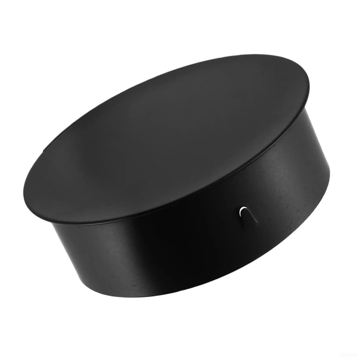 Tapa de chimenea de acero inoxidable negro con diseño de tapa plana, cubierta de orificio de chimenea de alineación suave, accesorios de chimenea (160 mm)