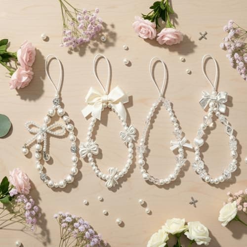 Phone Charms Strap Cellphone Charms 4 Pcs Camera Charm Strap Cute Phones Keychain Phones Bracelet Straps Phone Charm Wrist Straps for Bags Keychain Wallet Decoration Accessories for Women, Butterfly — view 5