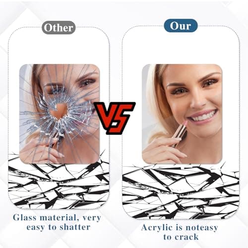 3 PCS Mirror Decal for Phone Mirror Stick on Phone Case Back Rectangle Mirrors Smartphone Charm Acrylic Make up Mirrors Stickers for Cellphone Case Back(Tear Off The Protective Film) — view 2
