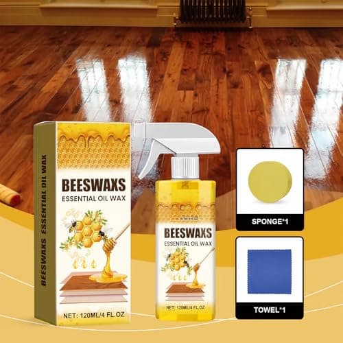 Webahow 2026 Wood Polishing Beeswax Spray Upgrade Natural Furniture Waterproof Polish and Cleaner for Wood Multipurpose Wood Wax Restorer for Floors Cabinets Tables All Wood Types and Colors (1PCS)