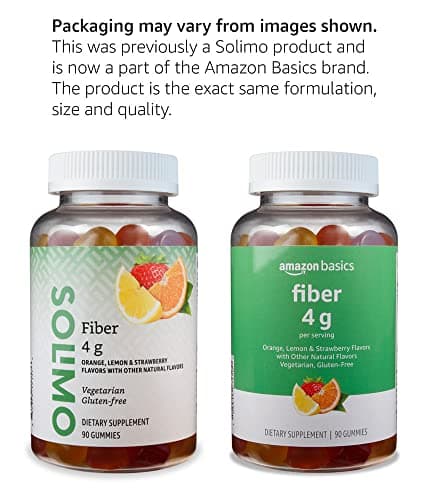 Amazon Basics Soft Fiber Gummies for Digestive Health and Regularity, Orange, Lemon & Strawberry Flavors, 90 Count, Pack of 1 (Previously Solimo) — view 2