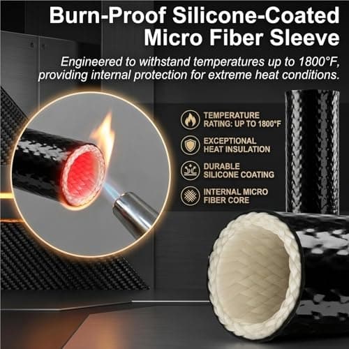 Tactical Suppressor Cover 5/6/7/7.5/9 Inch Silencer Heat Shield Sleeve with Burnproof Microfiber Sleeve & Silicon Lining for Hunting Shooting Gear(Black,6in)