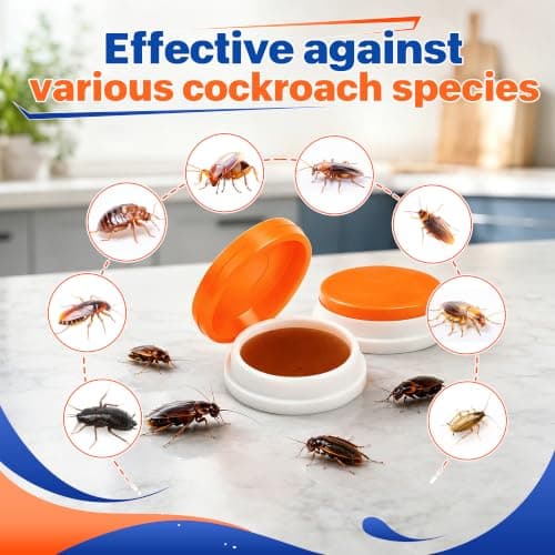 96Pcs Cockroach Bait Stations for Indoor and Outdoor Use, Bait Included and Ready to use