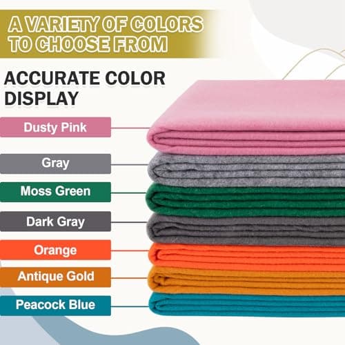 XSEINO Gray Large Felt Fabric 108" X 36 "(3 Square Yards), 1.4 mm Thick Soft Felt Fabric Sheet for Crafts, Gray Series Colors Soft Nonwoven Fabric, Fit for Decoration, Sewing, DIY Crafts — view 4