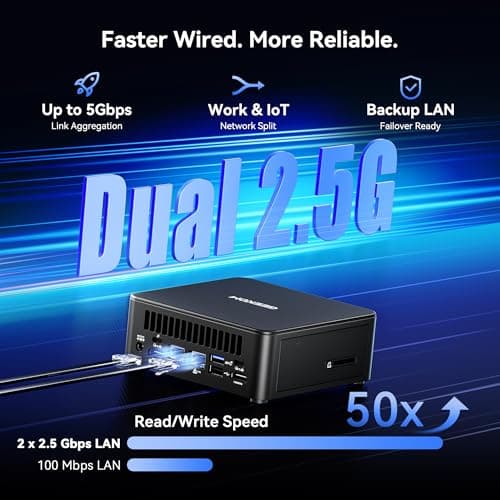 GEEKOM IT13 MAX AI Mini PC(i9 13900HK Replacement), Intel Ultra 9 185H (65W) Idea Code/Tasks, DDR5 16GB 1TB SSD, Windows 11 Pro, Arc GPU, Video Editing, Dual 2.5GbE LAN,WiFi 7,8K Quad Display — view 3