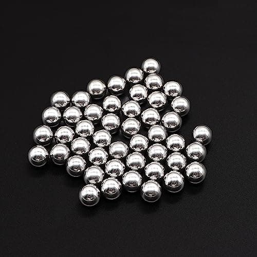 Taiss 490PCS Precision Balls 8 Sizes,Bicycle Bearing Balls 1/2" 3/8" 1/4" 7/32" 3/16" 5/32" 1/8" 3/32" Precision Steel Ball Assortment Kit,Metal Balls F-099-490PCS-GE — view 4