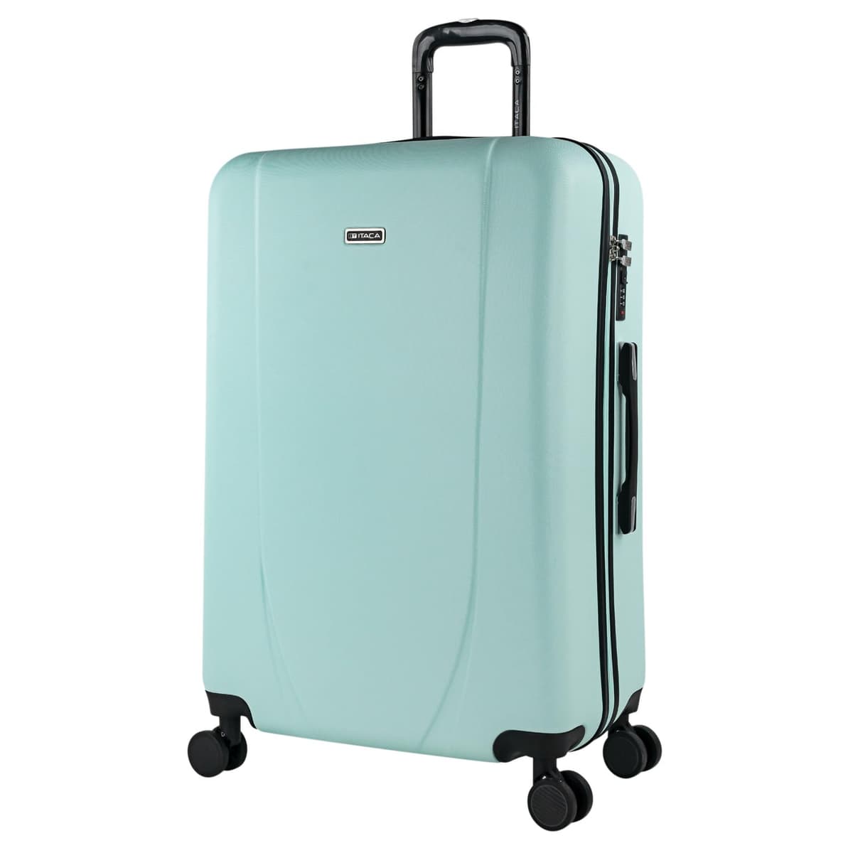 ITACA - Maletas Grandes De Viaje Rígidas Ligeras con 4 Doble Rueda 360° Maleta Grande 23 Kilos Alta Resistencia Maleta XL Duradera, Verde Menta