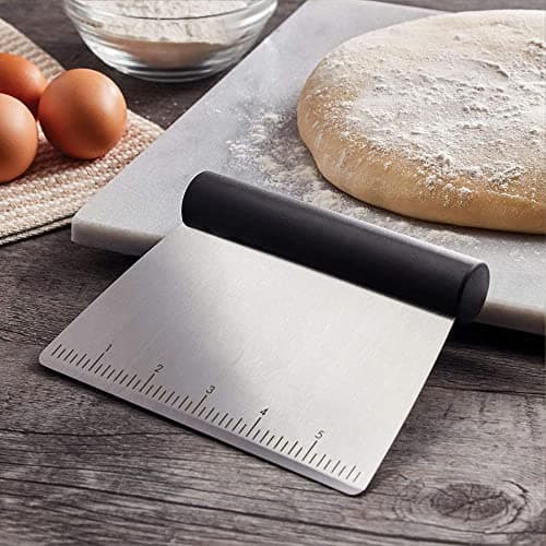 KitchenAid All Purpose Stainless Steel Dough Pastry Scraper/Chopper/Cutter with Measurement Scale, 6-Inch — view 4