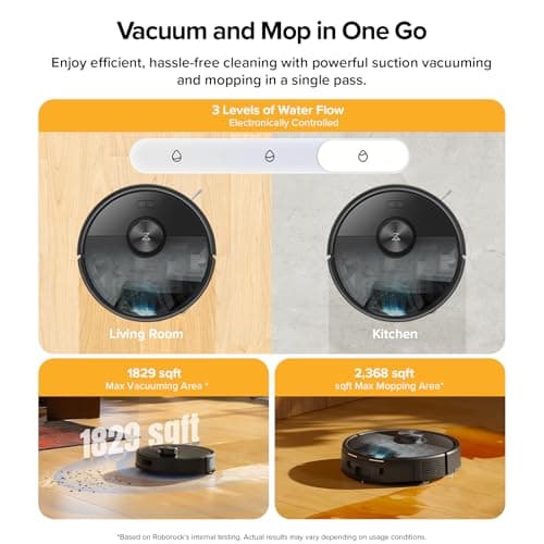 roborock Q7 M5+ Robot Vacuum and Mop, Upgraded from Q5 Max+, Up to 7-9 Weeks Self-Empty, 10000Pa Suction, Dual Anti-Tangle System for Pet Hair & Carpet, PreciSense LiDAR Navigation, App Control, Black — view 4
