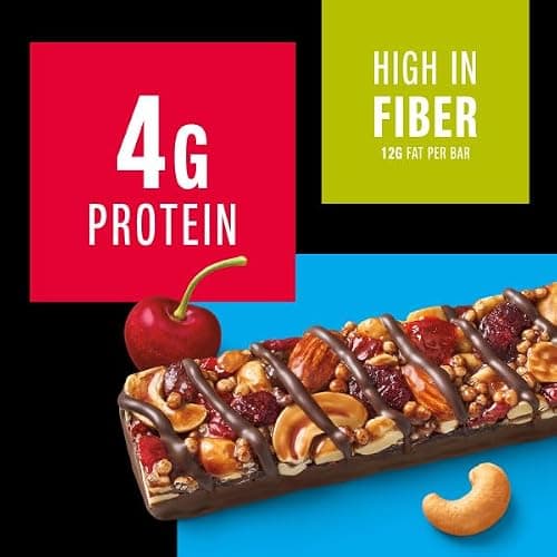 KIND Healthy Snacks Bars, Dark Chocolate Cherry Cashew, Gluten Free, High Fiber Snacks, 4g Protein, 12 Count — view 2