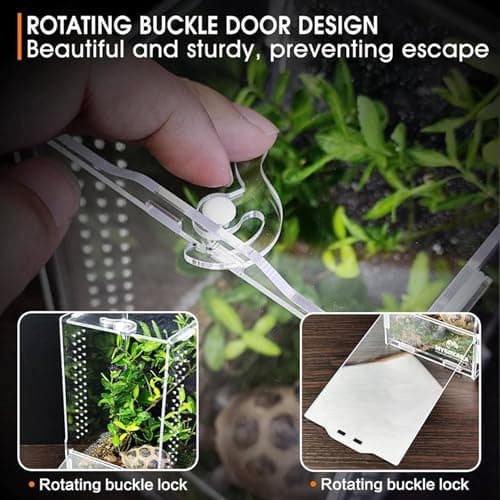 Cjuahsvior 2X Jumping Spider Enclosure, Tarantula-Enclosure Large Acrylic Terrarium, Reptile Enclosure Jumping Spider Accessories