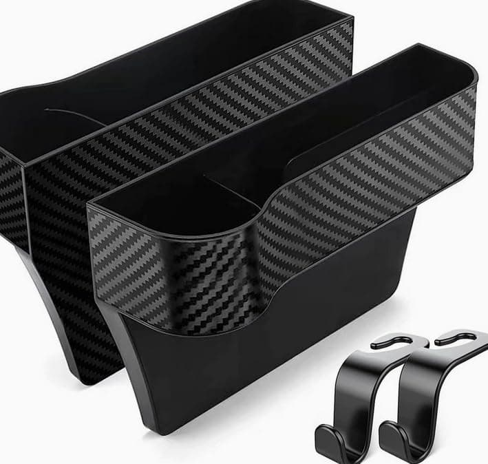 1pcs Multifunctional Car Seat Organizer, Auto Console Side Storage Box with Cup HoldersCar Organizer Front Seat for Holding Phone, Fashion Glasses-copilot